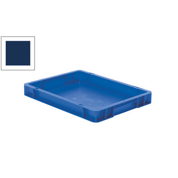 Eurobox - Eurokasten - Volumen 4,5 l - Boden und Wände geschlossen - 50 x 300 x 400 mm (HxBxT) - VE 4 Stk. - blau Blau