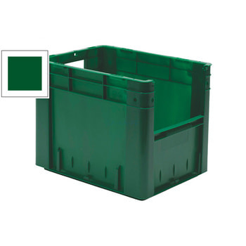 Schwerlast Eurobox - Eurokiste - Volumen 28 l - Boden und Wände geschlossen, mit Eingriff - 320 x 300 x 400 mm (HxBxT) - VE 4 Stk. - grün Grün