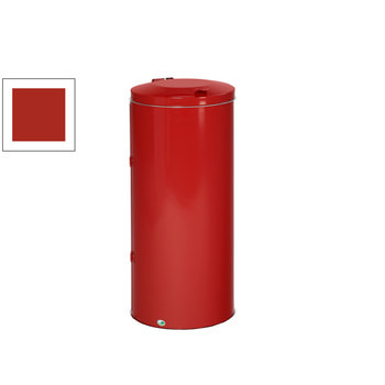 Abfallsammler mit Kompakt-Doppeltür - Feuerfest - Volumen 150 l - 980 x 500 x 500 mm (HxBxT) - feuerrot RAL 3000 Feuerrot