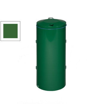 Abfallsammler mit Kompakt-Doppeltür - Feuerfest - Volumen 150 l - 980 x 500 x 500 mm (HxBxT) - smaragdgrün RAL 6001 Smaragdgrün