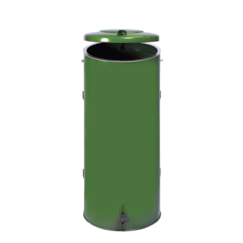 Abfallsammler mit Kompakt-Doppeltür - Feuerfest - Fußpedal - Volumen 150 l - 980 x 500 x 500 mm (HxBxT) - smaragdgrün 