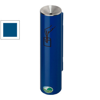 Sicherheitsascher zur Wand- oder Rohrbefestigung - Volumen 0,6 l - 300 x 70 x 100 mm (HxBxT) - enzianblau RAL 5010 Enzianblau