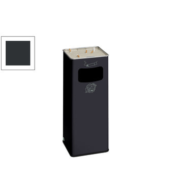 Abfallsammler mit Ascher - viereckig - Volumen 32 l - 665 x 260 x 260 mm (HxBxT) - schwarzgrau Abfallsammler mit Ascher - viereckig - Volumen 32 l - 665 x 260 x 260 mm (HxBxT) - schwarzgrau