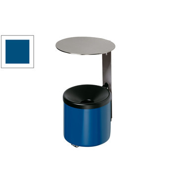 Wandascher mit Dach - Volumen 2,4 l - 310 x 155 x 190 mm (HxBxT) - enzianblau RAL 5010 Enzianblau | 2,40 l | ja