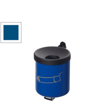 Wandascher - Volumen 0,6 l - 100 x 90 x 120 mm (HxBxT) - enzianblau RAL 5010 Enzianblau | 0,60 l | nein