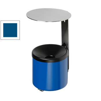Wandascher mit Dach - Volumen 0,6 l - 220 x 90 x 120 mm (HxBxT) - enzianblau RAL 5010 Enzianblau | 0,60 l | ja