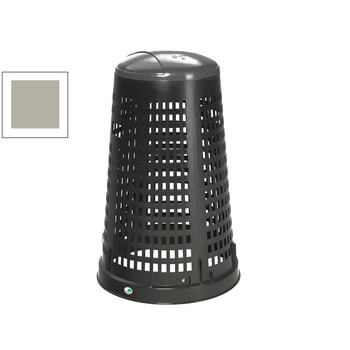 Korbständer für Müllsäcke - Volumen 90 l - 880 x 525 mm (HxD) - Korpus schwarz - Deckel grau Grau