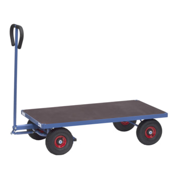 Fetra Handwagen - Traglast 500 kg - Ladefläche 600 x 1.060 mm - Vollgummireifen ohne Wände | 600 x 1.060 mm