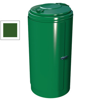 Rastplatz-Abfallbehälter mit Spannverschluss, Laubgrün (RAL 6002)
