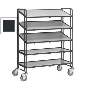 Fetra - Etagenwagen für Eurokästen - 400 kg - 1.686 x 685 x 1.372 mm (HxBxT) - 5 Böden - anthrazitgrau RAL 7016 Anthrazitgrau