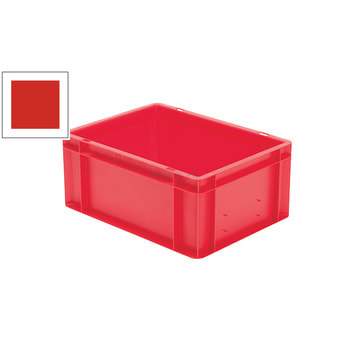 Eurobox - Eurokasten - Volumen 15 l - Boden geschlossen, Wände durchbrochen - 175 x 300 x 400 mm (HxBxT) - VE 4 Stk. - rot Rot