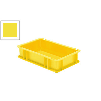 Eurobox - Eurokasten - Volumen 2,7 l - Boden und Wände geschlossen - 75 x 200 x 300 mm (HxBxT) - VE 8 Stk. - gelb Gelb