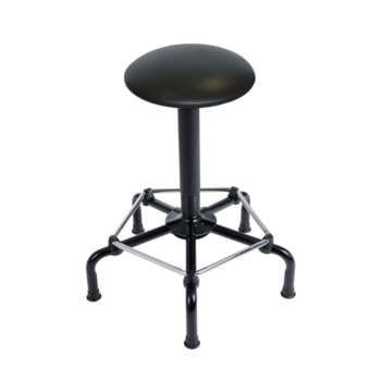 Arbeitshocker mit Fußstütze - Kunstleder - Sitzhöhe 640 - 840 mm - Drehspindel - mit Gleitern Arbeitshocker mit Fußstütze - Kunstleder - Sitzhöhe 640 - 840 mm - Drehspindel - mit Gleitern