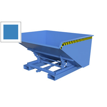 Muldenkippbehälter, automatisch - Volumen 900 l - Tragkraft 1.000 kg - 865 x 1.570 x 1.485 mm (HxBxT) - lichtblau RAL 5012 Lichtblau
