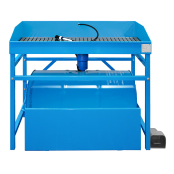 Teilereiniger - Teilewaschgerät - Auffangwanne - 1 x 200 l Fass Purgasol - Traglast 250 kg - Arbeitshöhe 870 mm