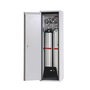 Abbildung zeigt Druckgasflaschenschrank G90 für 2 x 50 l Flaschen. Armaturen und Gasflaschen nicht im Lieferumfang enthalten Abbildung zeigt Druckgasflaschenschrank G90 für 2 x 50 l Flaschen. Armaturen und Gasflaschen nicht im Lieferumfang enthalten