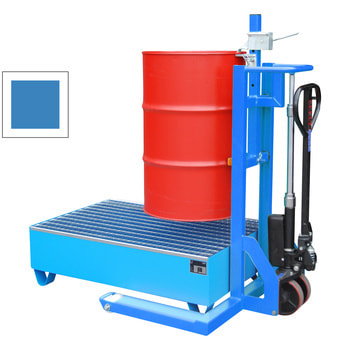 Fassheberoller - Traglast 300 kg - hydraulisch - Fassgreifer - lichtblau RAL 5012 Lichtblau