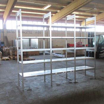 Steckregal - 2.450 x 6.000 x 600 mm - 30 Fachböden - Regal - Fachbodenregal - Bito