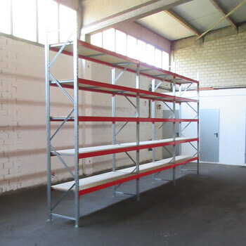 Weitspannregal m. Holzeinlage - 500 kg - (HxBxT) ca. 3.000 x 5.800 x 600 mm
