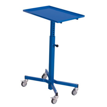 Fahrbarer Materialständer - 150 kg - höhenverstellbar - Ausführung wählbar - enzianblau 
