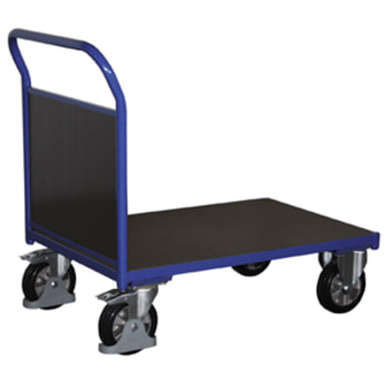 Plattform-Transportwagen, Stirnwandwagen - Tragkraft 1.000 kg - Ladefläche wählbar (BxT) - Holzwände Plattform-Transportwagen, Stirnwandwagen - Tragkraft 1.000 kg - Ladefläche wählbar (BxT) - Holzwände