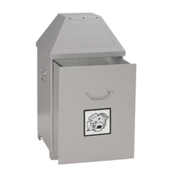 Abfallbehälter - 80 l Volumen - Farbe wählbar - selbstlöschend - DIN 4102 - Mülleimer 