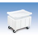 Kunststoff-Großbehälter PE - 140 l - Boden Rollen oder Füße wählbar - 800x600 mm (BxT)