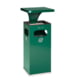 Abfallbehälter mit 38 l Volumen in der Farbe Moosgrün (RAL 6005).