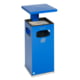 Abfallbehälter mit 38 l Volumen in der Farbe Enzianblau (RAL 5010).