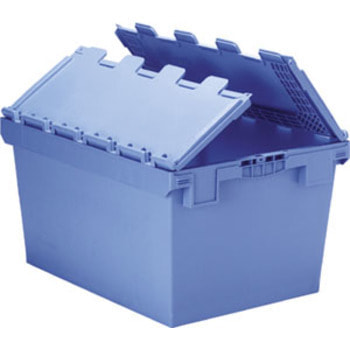 Euronorm-Mehrwegbehälter - Volumen wählbar - Klappdeckel - Transportkasten - blau 