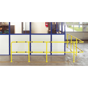 Rammschutz Geländer System Flex - Indoor Baukastensystem - Elemente wählbar - Anfahrschutz aus Stahl - sichert Wege und Bereiche - pulverbeschichtet 