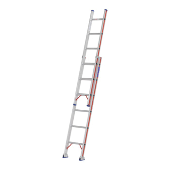 Beispielabbildung zweiteilige Schiebeleiter: hier in der Ausführung Länge 2.970 mm, 2x6 Sprossen Beispielabbildung zweiteilige Schiebeleiter: hier in der Ausführung Länge 2.970 mm, 2x6 Sprossen