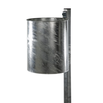 Runder, offener Abfallbehälter - Stahlblech - 25 l - Farbe wählbar 