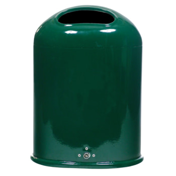 Ovaler Abfallbehälter für Wand-/Pfostenmontage - 45 l - Farbe wählbar 