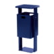 Beispielabbildung Stand-Abfallbehälter, rechteckig, hier in Kobaltblau (RAL 5013)