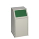 Beispielabbildung Wertstoffsammelgerät, hier mit Einwurfklappe in grün, 39 l, stationär