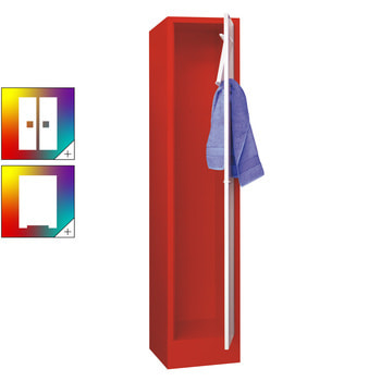 Wäschesammelschrank - 1.850 x 400 x 500 mm (HxBxT) - Sockel - Zylinderschloss - Farbe wählbar 