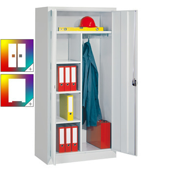 Universalschrank - Mitteltrennwand - 1.950x1.000x600 mm (HxBxT) - 3 Böden, verzinkt - Farbe wählbar 