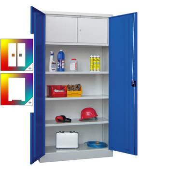 Universalschrank mit Wertfach - 1.950x1.000x600 mm (HxBxT) - 3 Böden, verzinkt - Farbe wählbar 