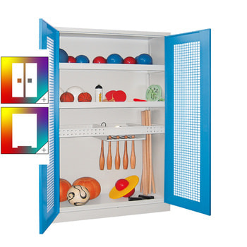 Sportschrank - Vollblechtüren - Variante 2 - 1.950x1.200x500 mm (HxBxT) - Farbe wählbar 