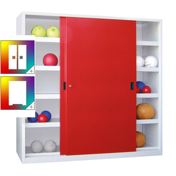 Ballschrank - Schiebetüren - 4 Böden - 1.950x1.000x600 mm (HxBxT) - Farbe wählbar 