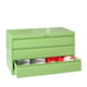 Beispielabbildung: Werkzeug-Schubladenschrank in Resedagrün (RAL 6011), hier in der Ausführung mit 3 Schubladen, 1x150 mm, 2x175 mm