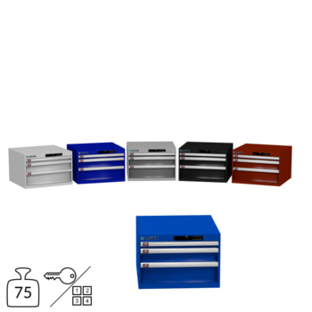 Lista Schubladenschrank - 383x564x572 mm (HxBxT) - 3 Schubladen - 75 kg - 78.469/78.470 - Key oder Code Lock 