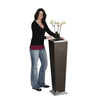 Standascher mit Ascher-Abstell-Einsatz aus Stahlblech in Deep-Brown Standascher mit Ascher-Abstell-Einsatz aus Stahlblech in Deep-Brown