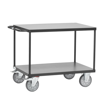 Beispielabbildung Tischwagen: hier in der Ausführung mit 2 Etagen, Ladefläche 700 x 1.000 mm