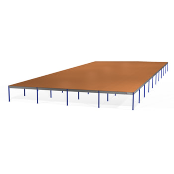 Lagerbühne - Unterkante 3.500 mm - Traglast 500 kg/qm - weißaluminium (RAL 9006) - Böden und Größe wählbar Lagerbühne - Unterkante 3.500 mm - Traglast 500 kg/qm - weißaluminium (RAL 9006) - Böden und Größe wählbar