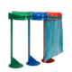 Müllsackhalter - Standgerät - Stahl - Kunststoff Deckel - für 120 l Säcke - 1.050 x 370 x 465 mm (HxBxT) - Farbe wählbar