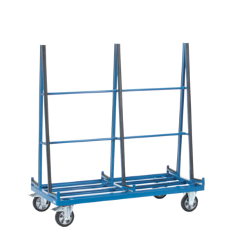 Fetra - Plattenwagen - Tragkraft 1.200 kg - 1.783 x 800 mm (HxT) - zweiseitige Auflage - brillantblau - Breite wählbar 