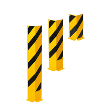 Anfahrschutz aus Stahl - Winkelprofil - 160 x 160 mm (BxT) - gelb/schwarz - Höhe wählbar Anfahrschutz aus Stahl - Winkelprofil - 160 x 160 mm (BxT) - gelb/schwarz - Höhe wählbar