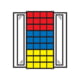 Ausgestattet mit 36 x Sichtlagerkasten, 12 x Gr. 3z rot, 12 x Gr. 3z blau, 12 x Gr. 3z gelb
